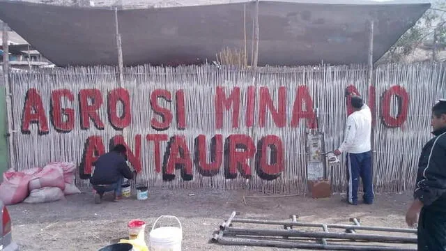 Arequipa: Aparecen pintas contra el proyecto Tía María en el valle de Tambo