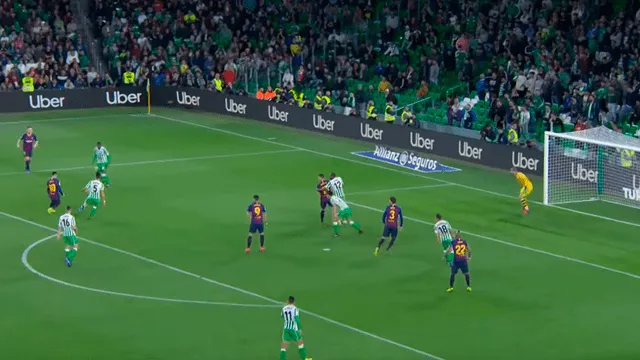 Lionel Messi: el gesto de resignación del arquero del Betis tras el golazo del argentino [VIDEO]