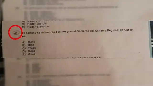 Error en examen de admisión a universidad de Cusco