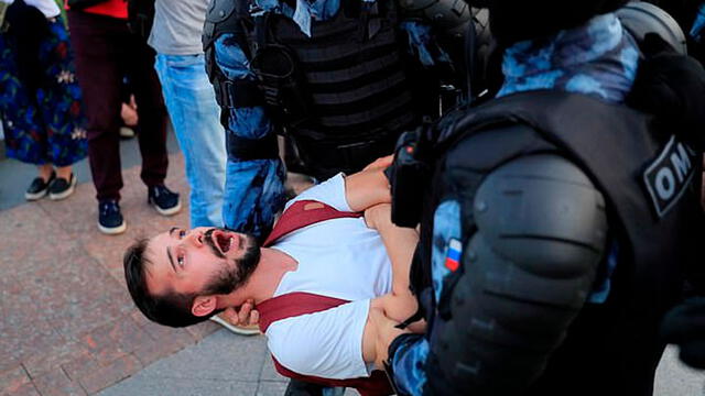 Las protestas en Rusia se desarrollaron en la última semana. Foto: Reuters.