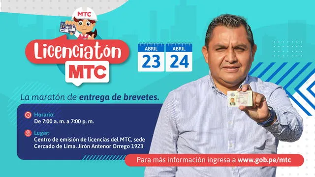 Esta campaña de entrega de brevetes busca que la ciudadanía tenga su documento lo antes posible. Foto: MTC