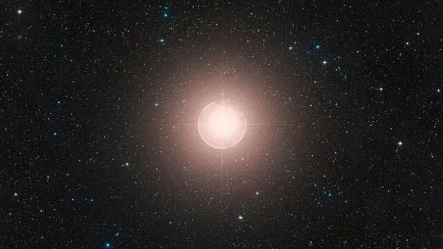 Observación de la estrella Betelgeuse: Crédito: ESO.