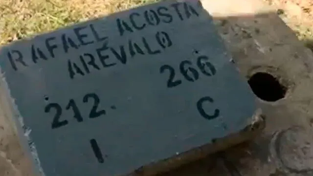 Parcela donde fue sepultado el Capitán de Corbeta Rafael Acosta Arévalo. Foto Captura Señal VPI.
