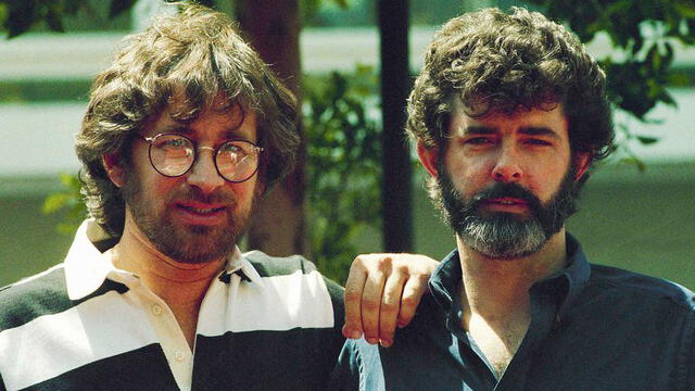 Steven Spielberg y George Lucas, la dupla perfecta detrás del éxito de la saga de Indiana Jones. Foto: difusión