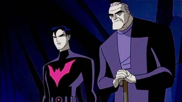 Bruce Wayne y Terry en la serie animada Batman Beyond. Créditos: Warner Bros