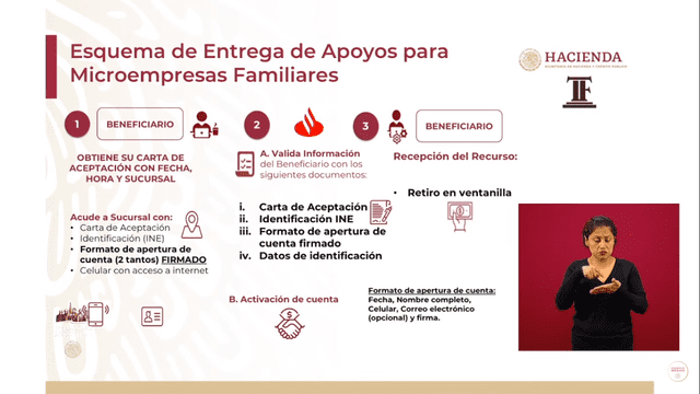 Entrega de créditos a través del Banco Santander en México. (Foto: Captura)