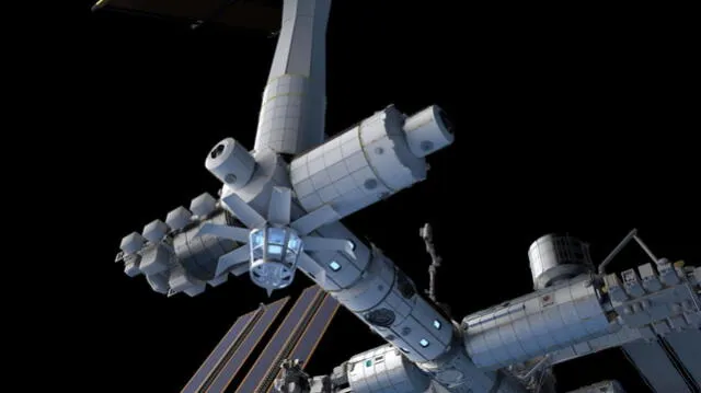 Construcción virtual del proyecto de Axiom Space cuando la ISS se desmantele. Foto: Axiom Space