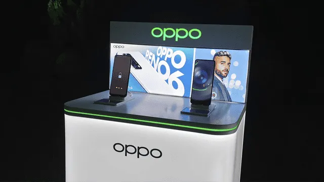 Módulo de exhibición del nuevo Oppo Reno6 Lite. Foto: Carol Larrain