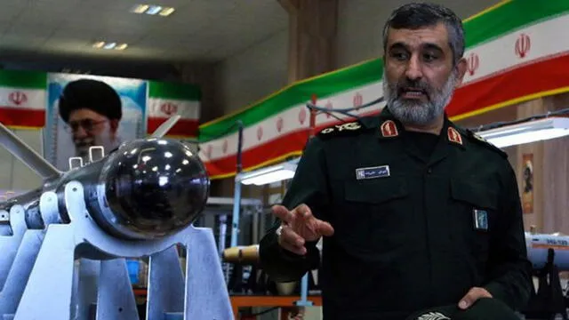 Amir Ali Hayizadeh, comandante de la Guardia Revolucionaria de Irán, señaló que tienen en la mira a las bases de Estados Unidos. Foto: Difusión