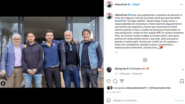 Nikko Ponce orgulloso de interpretar a Paolo Guerrero en serie de Netflix: “Es nuestro momento”