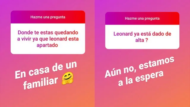 Olenka Cuba responde en Instagram preguntas sobre Leonard León.