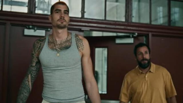 “Hustler” está protagonizada por Adam Sandler y Juancho Hernangómez. Foto: Netflix.