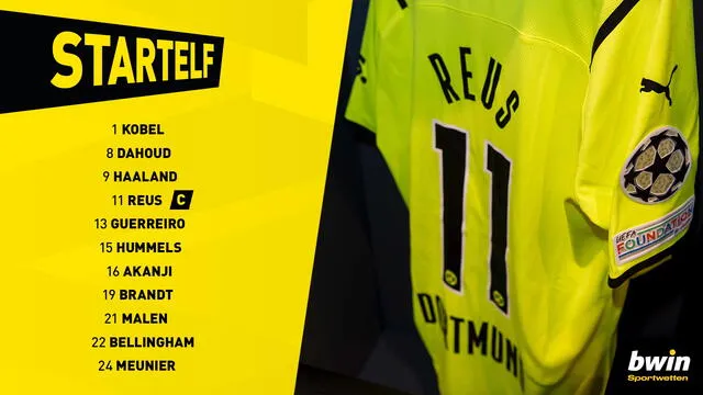 Los titulares del Borussia Dortmund para jugar ante Besiktas. Foto: @BVB