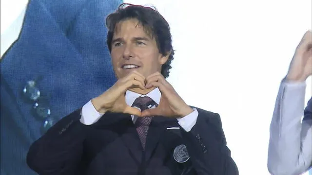 Tom Cruise en Corea del Sur. Foto: captura YouTube