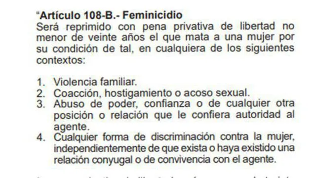 Código penal feminicidio