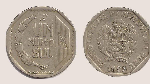 Moneda de 1 sol de 1995.