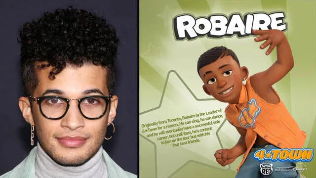 Jordan es Robaire el cantante principal de 4*Town en “Turning Red”. Foto: Composición / Pixar.