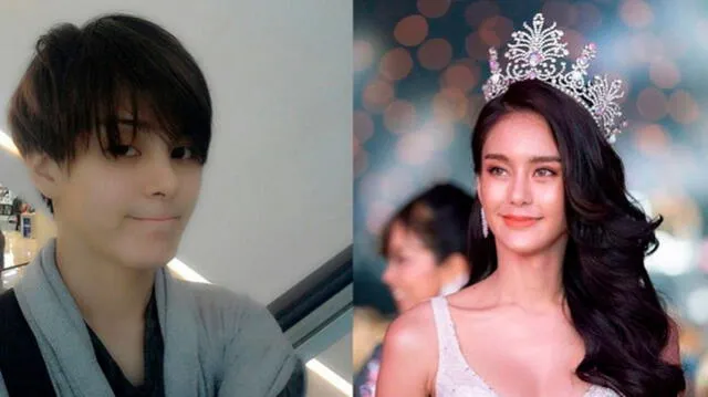 Miss Tailandia Tras antes de sus cirugías de cambio de género