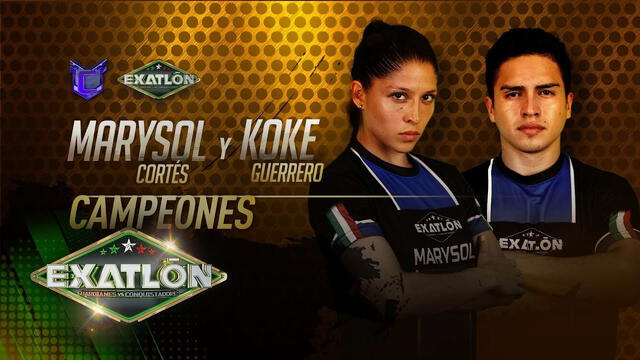 Marysol Cortés y Koke Guerrero fueron los ganadores de la quinta temporada. Foto: captura Youtube/Exatlón México