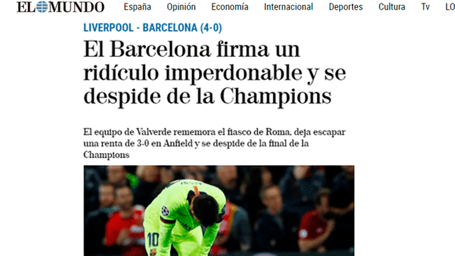 Portadas de la prensa tras eliminación del Barcelona de la Champions League [FOTOS]