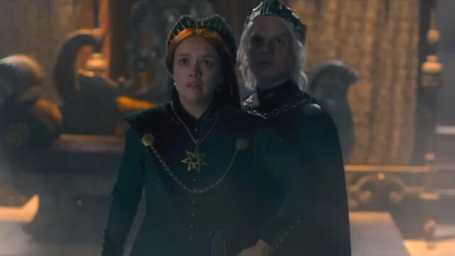 Alicent Hightower y Aegon Targaryen. Foto: HBO Max