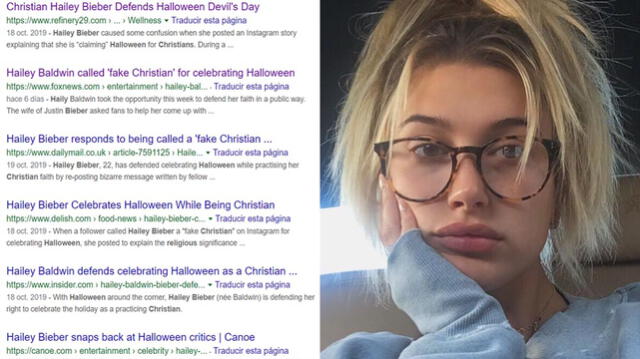 Critican a Hailey Baldwin de ser una “falsa cristiana” por celebrar Halloween