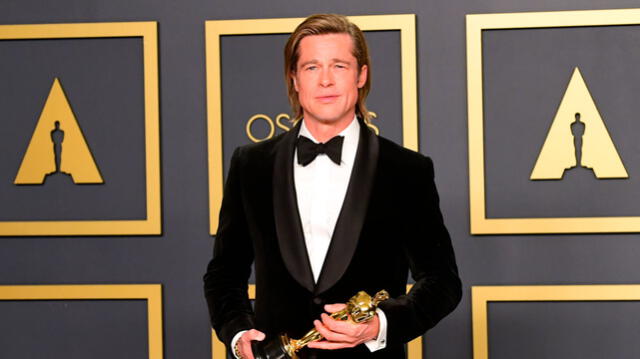 Brad Pitt recibió Oscar a mejor actor de reparto. Foto: AFP