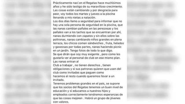 Chorrillos: investigan presunto caso de discriminación en club privado
