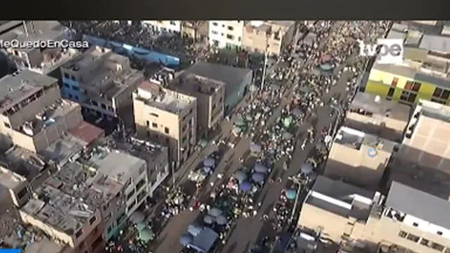 La Parada: aglomeración de personas. Créditos: TV Perú.