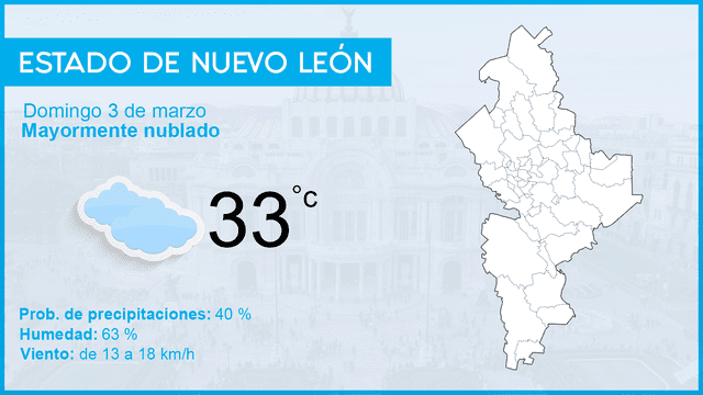 Clima en México para hoy domingo 3 de marzo, según el pronóstico del tiempo Clima en México para hoy domingo 3 de marzo, según el pronóstico del tiempo