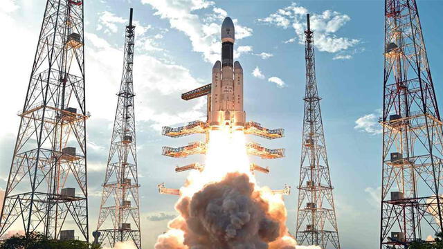 Chandrayaan-2 – cuya transcripción del sánscrito es ‘’vehículo lunar’’- fue lanzado el 22 de julio desde una base en el sur de la India. Foto: Difusión