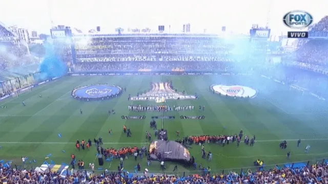 Boca Juniors vs River Plate: imponente recibimiento en La Bombonera [VIDEO]