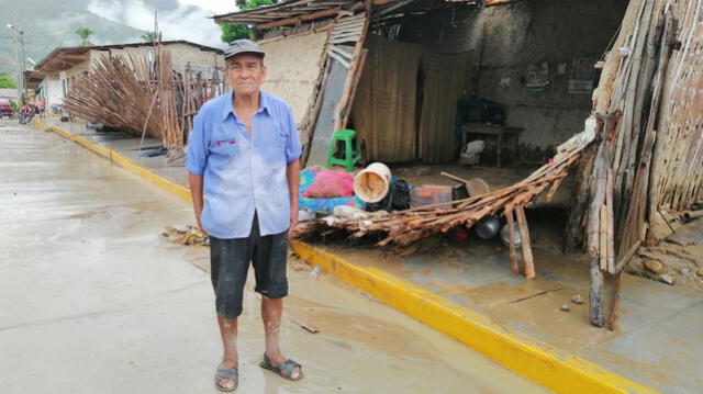 Desborde de quebrada Paca arrasócon viviendas en Choros Cutervo Cajamarca