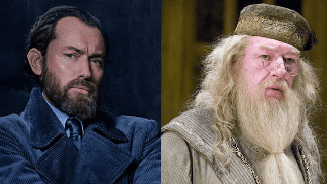 Albus Dumbledore en "Animales fantásticos" y en "Harry Potter". Foto: Warner Bros.