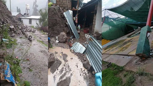 Lluvias y granizo dejó destrozos en Cotahuasi.