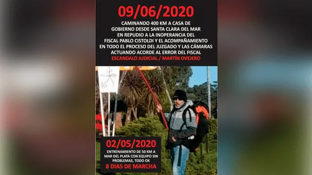 Argentina: padre recorre 400 kilómetros a pie para exigir justicia por la muerte de su hijo