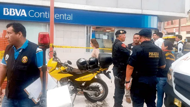 Cinco encapuchados asaltan una agencia bancaria en Breña