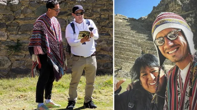 Gianluca Lapadula visita diferentes parajes de Cusco. Foto: Municipalidad de Ollantaytambo