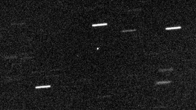 Asteroide Oumuamua captado por un radiotelescopio. Imagen: NASA.