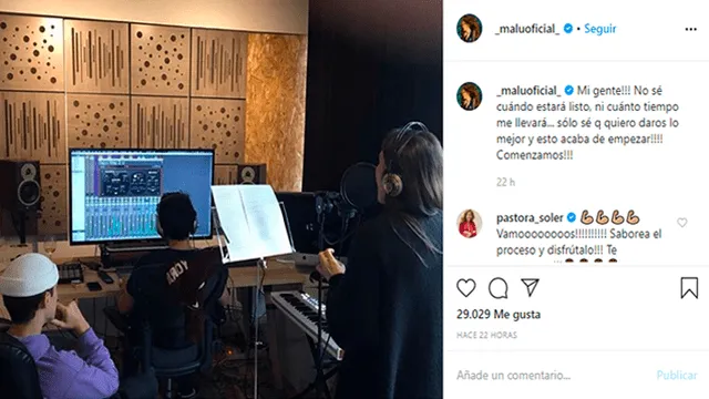 La cantante española Malú haría su regreso a la música luego de algunos meses de ausencia. Foto: Instagram.