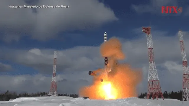 Rusia: conoce su misil balístico Sarmat con una potencia mayor que la de la boma de Hiroshima