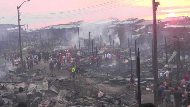 Loreto: incendio en Iquitos deja 800 damnificados