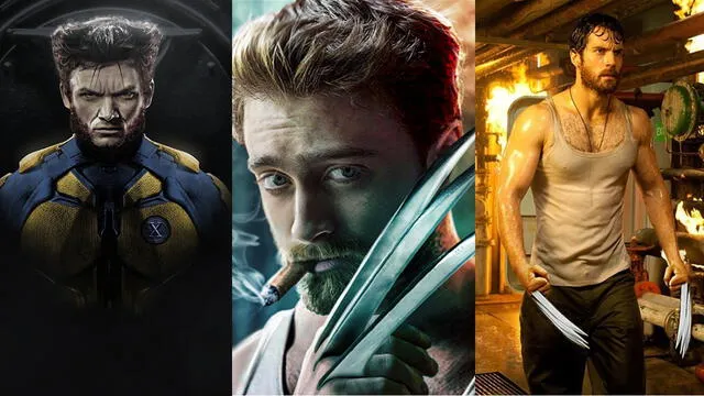 Taron Egerton, Daniel Radcliffe y Henry Cavill son imaginados como diferentes versiones de Wolverine por sus fans. Foto: composición LR/Difusión