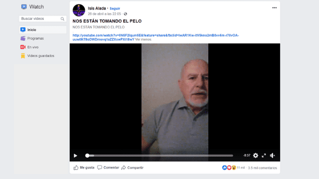 Video circuló en redes sociales en los últimos días de abril.