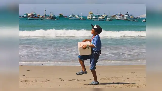 Jason y Rambo en la playa Yacila, ubicado en Piura.
