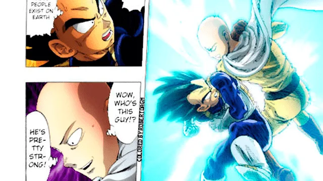 Dragon Ball Super: Vegeta y Saitama pelean en crossover de mangas [VIDEO]
