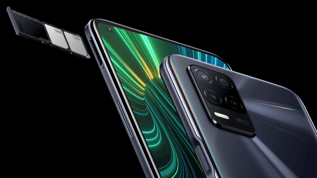 Tiene soporte para colocar tres tarjetas en simultáneo. Foto: Realme