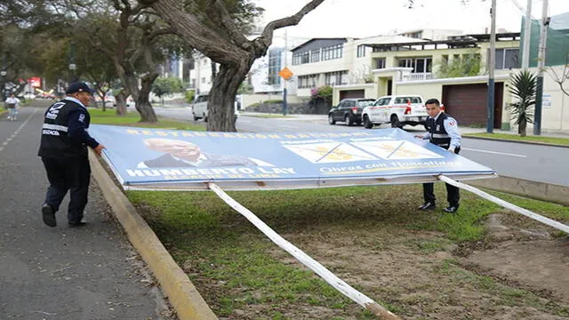 San Isidro: retiran propaganda electoral de la vía pública [FOTOS]