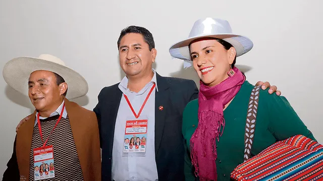 Verónika Mendoza, Vladimir Cerrón y Gregorio Santos