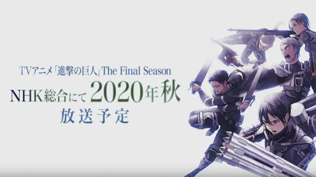 Attack on Titan: temporada 4 será lanzada en el 2020 vía NHK Japón - Fuente: difusión